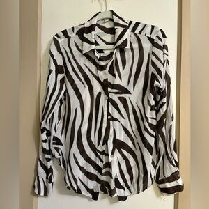 Cloth & Stone for Anthropologie zebra top S